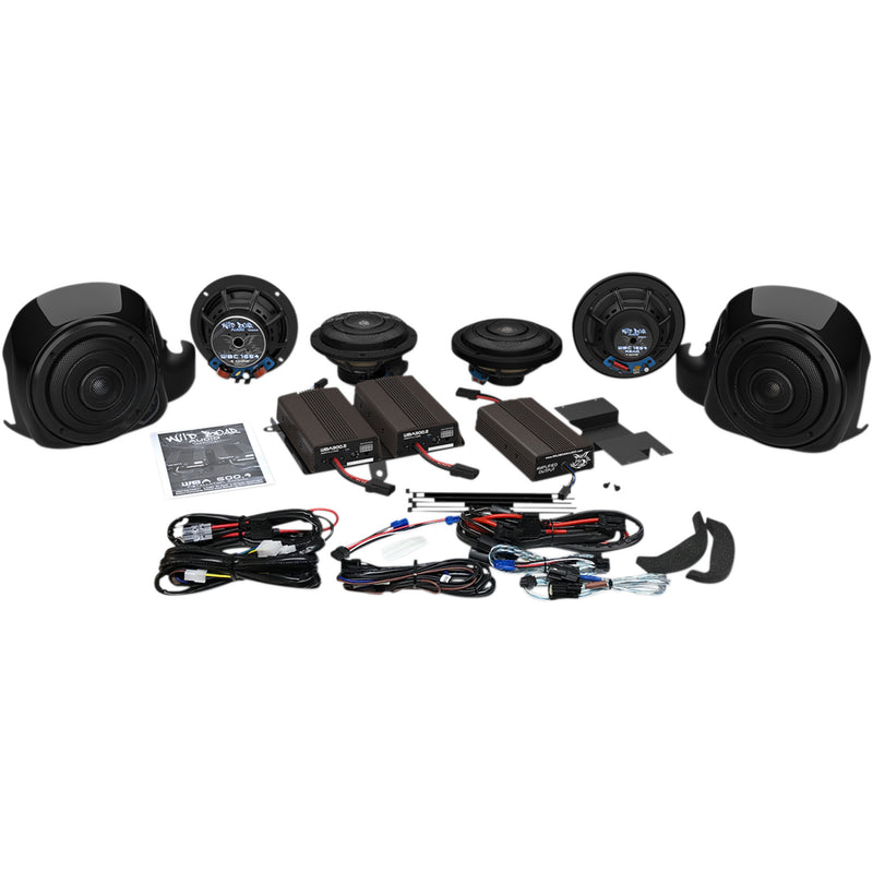 Wild Boar Audio WBA Whole HOG Speaker And Amplifier Kit - WBA WHOLE HOG KIT For Harley Touring 2014-2024