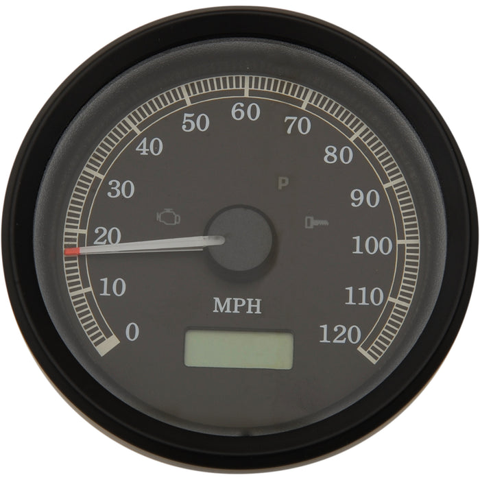DRAG SPECIALTIES 2210-0389 3-3/8" Programmable Electronic Speedometer 3-3/8" MPH Programmable Electronic Speedometer - Black Bezel - Black Face