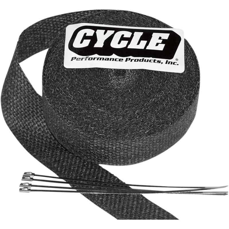 CYCLE PERFORMANCE PROD. 1861-0541 CPP/9044 Fiberglass Exhaust Wrap Kit black - 1" x 50'