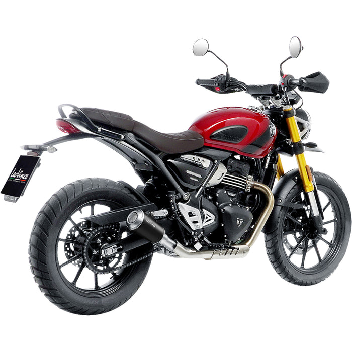 LEOVINCE 1811-4703 15268BU LV-10 Slip-On Muffler black stainless steel - scrambler/speed 400