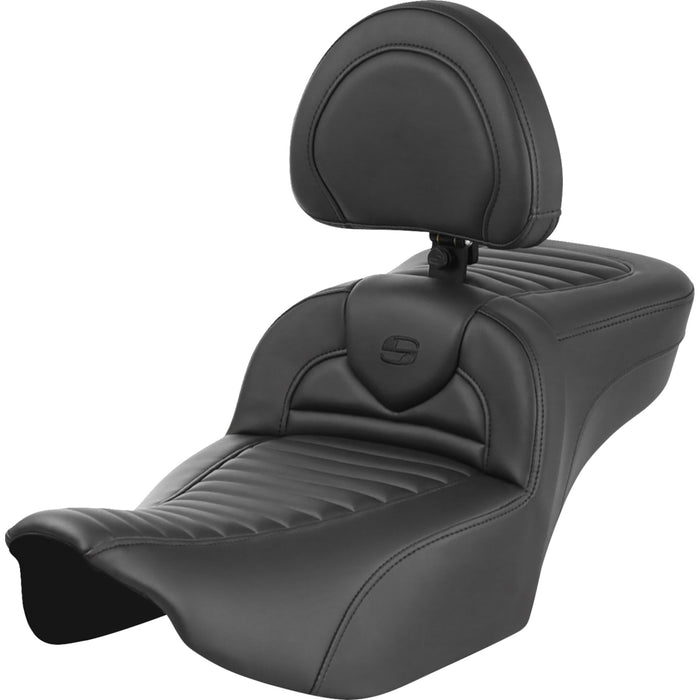 SADDLEMEN 0801-1772 823-07-203B0 Roadsofa™ Extended Reach Seat - with Backrest - Tuck-n-Roll - FLTR/FLHX 23-24