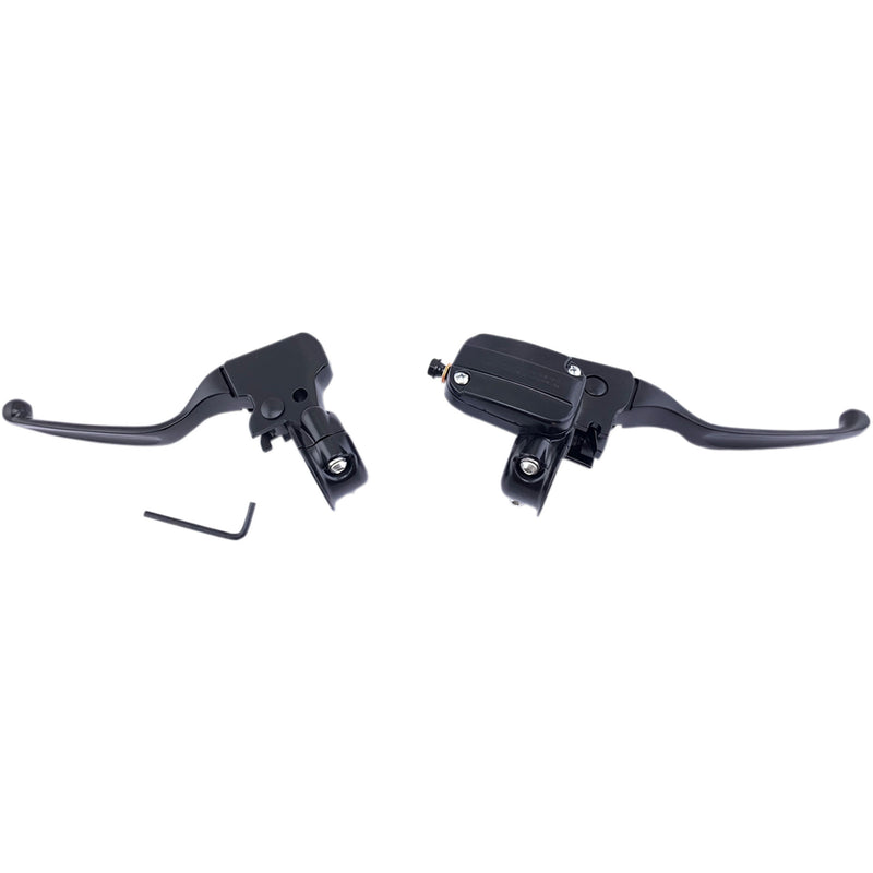 Drag Specialties Handlebar Control Kit — Hydraulic Mechanical '99 '06 FLT Flht Black For Harley Touring 1999-2006