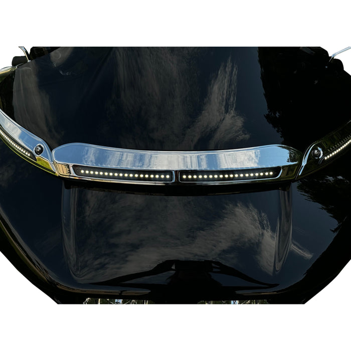 CUSTOM DYNAMICS 2040-3231 CD-RG-CV-W-C Windshield Trim - LED Windshield Trim - Chrome