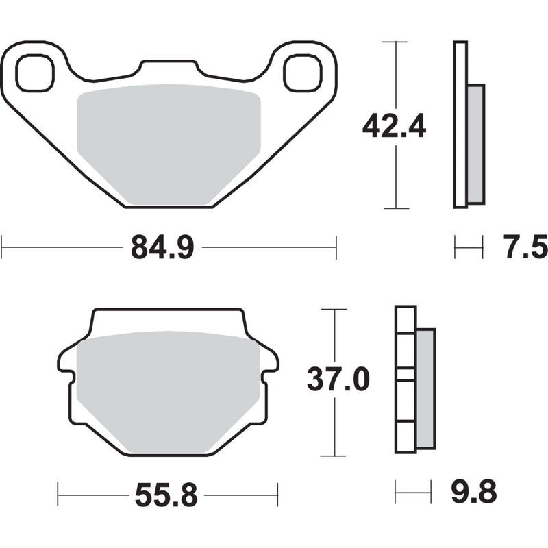Sbs Brake Pad - 546HF KTM 125 / 500 / 300 / SX-F 250 2006-2025