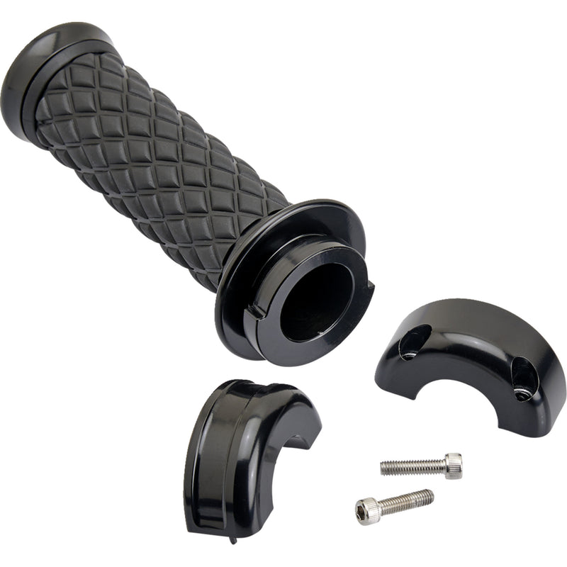 BILTWELL 0630-3074 6606-201-01 Alumicore Grips Grips - Alumicore - Custom - Black