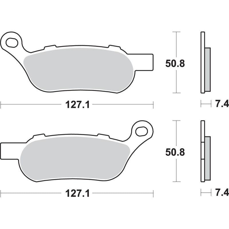 Sbs Brake Pad - 854H.LS For Harley Motorcycles 2008-2017