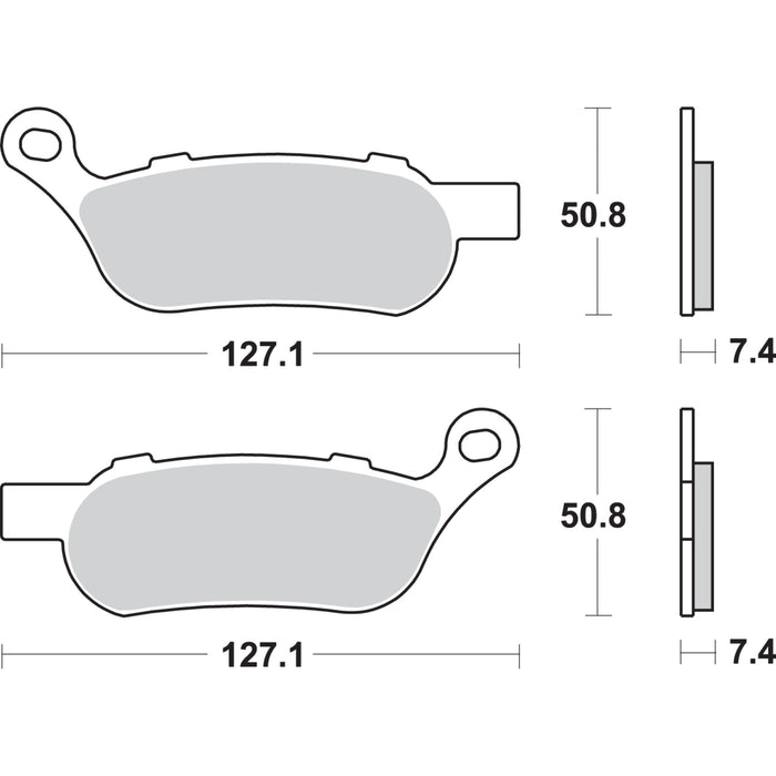SBS 1721-1777 854H.LS Sintered Metal Harley/Buell Brake Pads Brake Pads - Harley-Davidson - 854H.LS