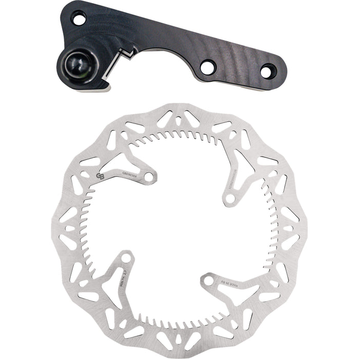 GBRAKES 1711-2358 GBDOS216 Wave® Brake Rotor Kit With Bracket Brake Rotor Kit With Bracket - Solid Mount - 270 mm