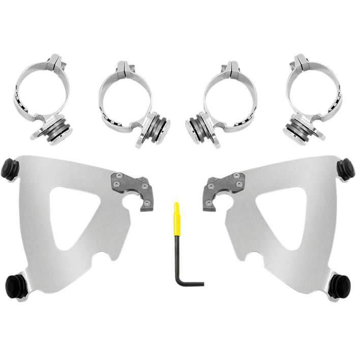 MEMPHIS SHADES 2320-0210 MEK2035 Road Warrior Trigger-Lock Mount Kit - Road Warrior Mounting Kit - Polished - FXLR