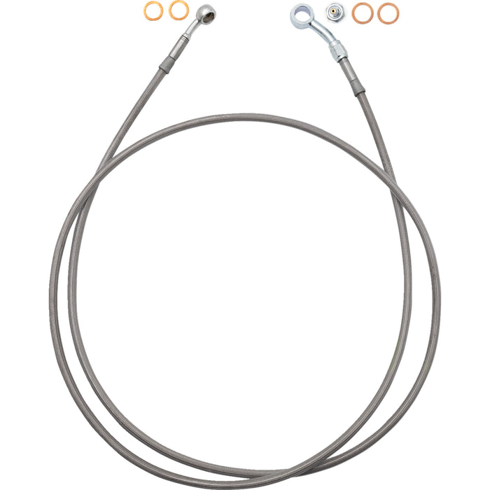 FAT BAGGERS INC. 1741-6837 110064 EZ Install Brake Line 64" - stainless steel braid