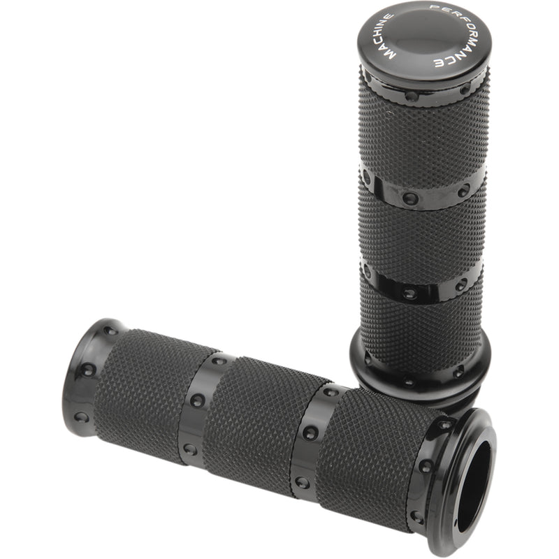 Performance Machine (pm) Contour Grips - 0063-2087-B For Harley Motorcycles 2008-2020