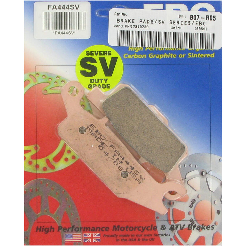 EBC 1721-0739 FA444SV Severe Duty "SV" Sintered Brake Pads SV Severe Duty Brake Pads