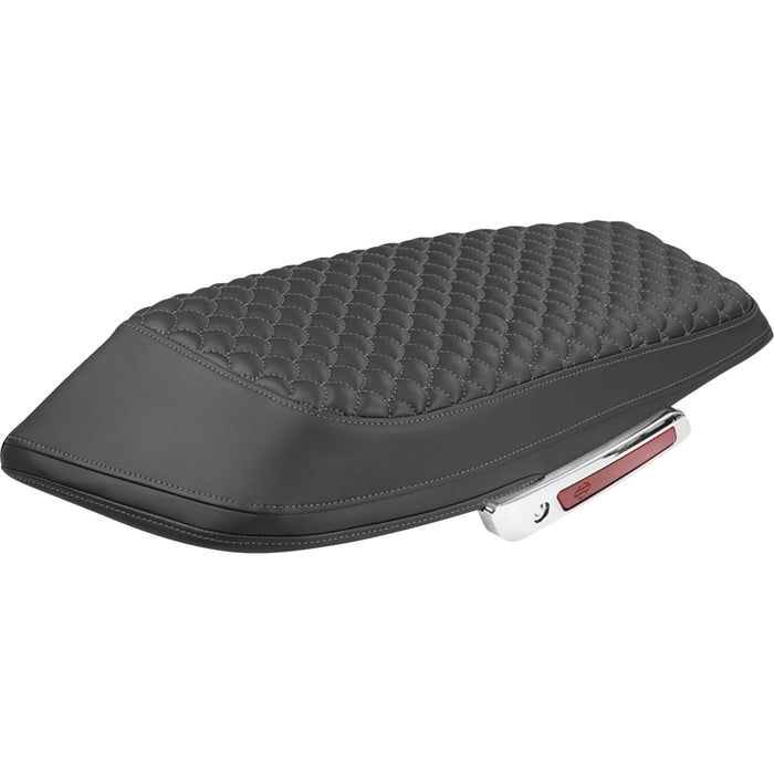 SADDLEMEN 3501-2354 L870-23-20902 Dragon Scale Saddlebag Lid Covers Saddlebag Lid Covers - Dragon Scale - Gray Stitch - FLH/FLT '23-'25