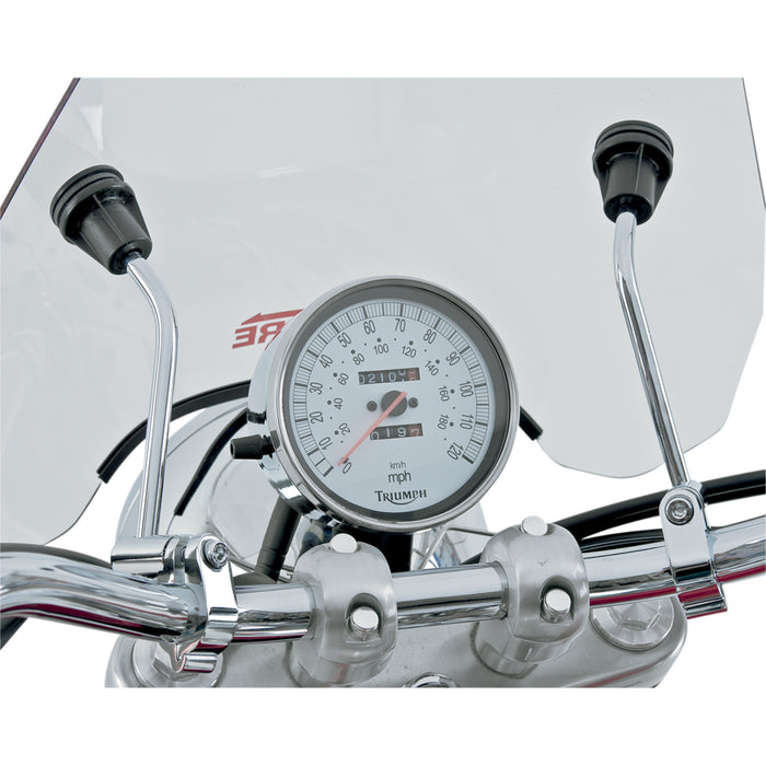 SLIPSTREAMER 2313-0120 S-06-CHR-C S-06 Spitfire Sport Shield S-06 Windshield - 15" - Clear