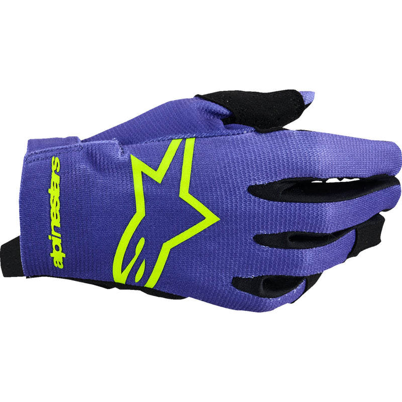 ALPINESTARS Youth Radar Gloves Purple/Fluo - Yellow