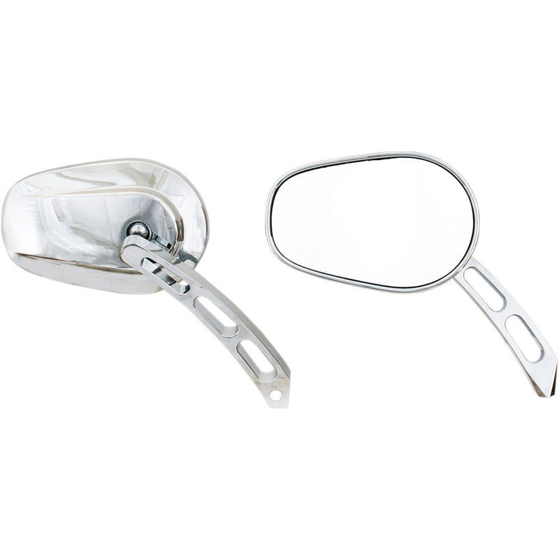 RIVCO PRODUCTS 0640-1302 MV300 Thru-Mount Mirror Mirror - Thru-Mount - Side View - Oval - Chrome