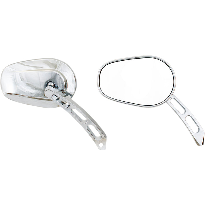 RIVCO PRODUCTS 0640-1302 MV300 Thru-Mount Mirror Mirror - Thru-Mount - Side View - Oval - Chrome