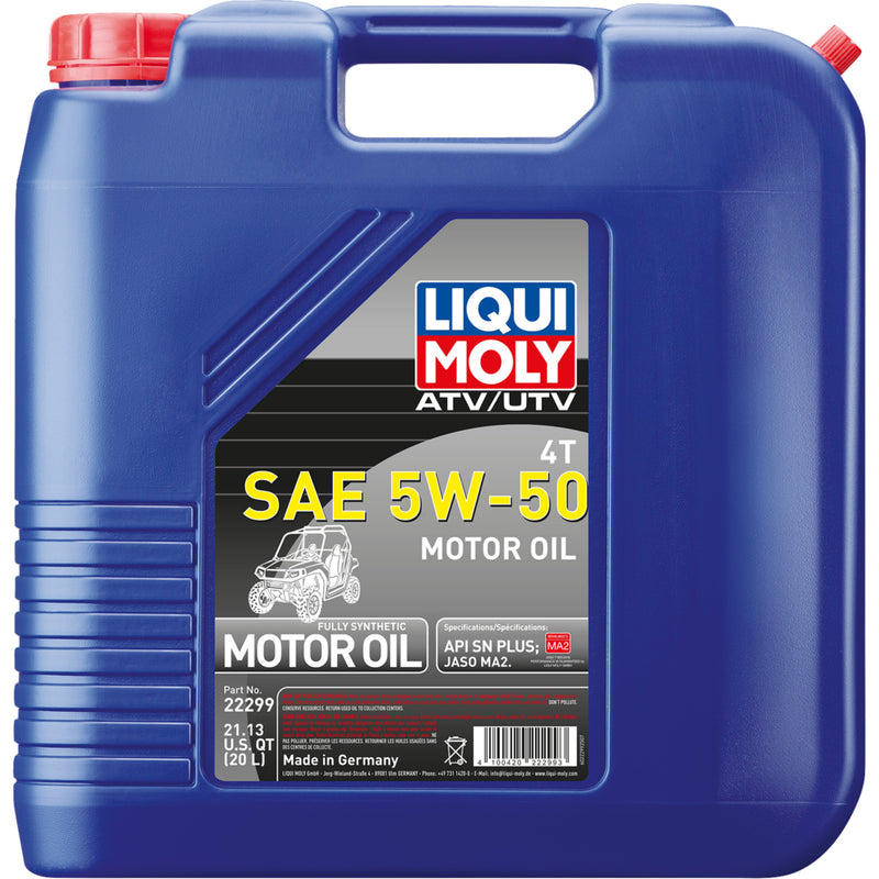 LIQUI MOLY 3601-1035 22299 ATV 4T Synthetic 5W-50 Engine Oil ATV/UTV 4T Engine Oil - 5W-50 - 20 liter