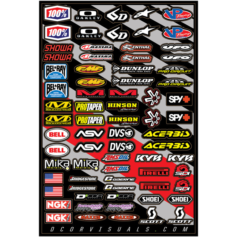 D'COR VISUALS 4320-2222 40-90-113 Decal Sheet mx  - misc. cor2