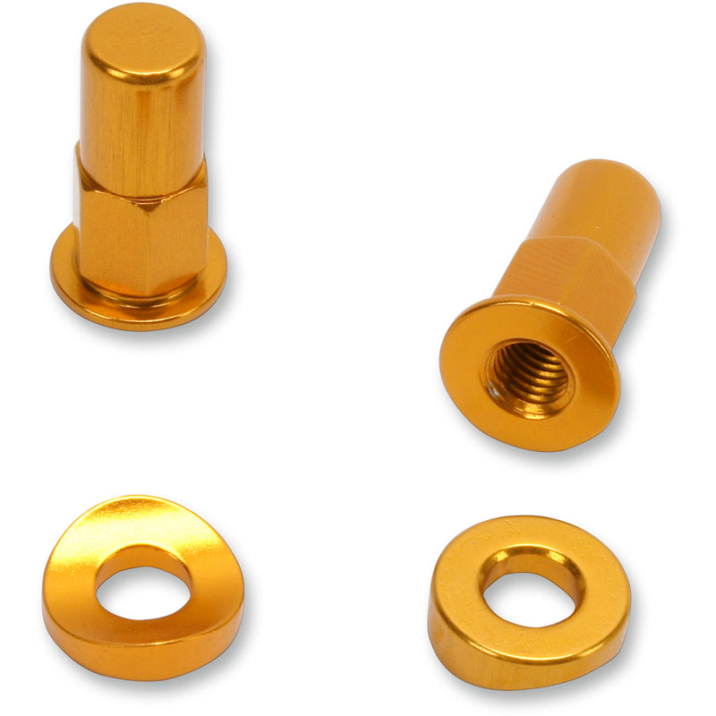 NO TOIL 0220-0006 NTRK-002 Rim Lock Tower Nut/Spacer Kit Rim Lock Nut/Spacer - Kit - Gold