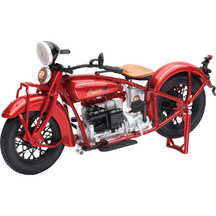 NEW RAY TOYS 7001-0101 58223 Mini 1930 Indian 4 Bike 1930 Indian 4 Bike - 1:12 Scale - Red