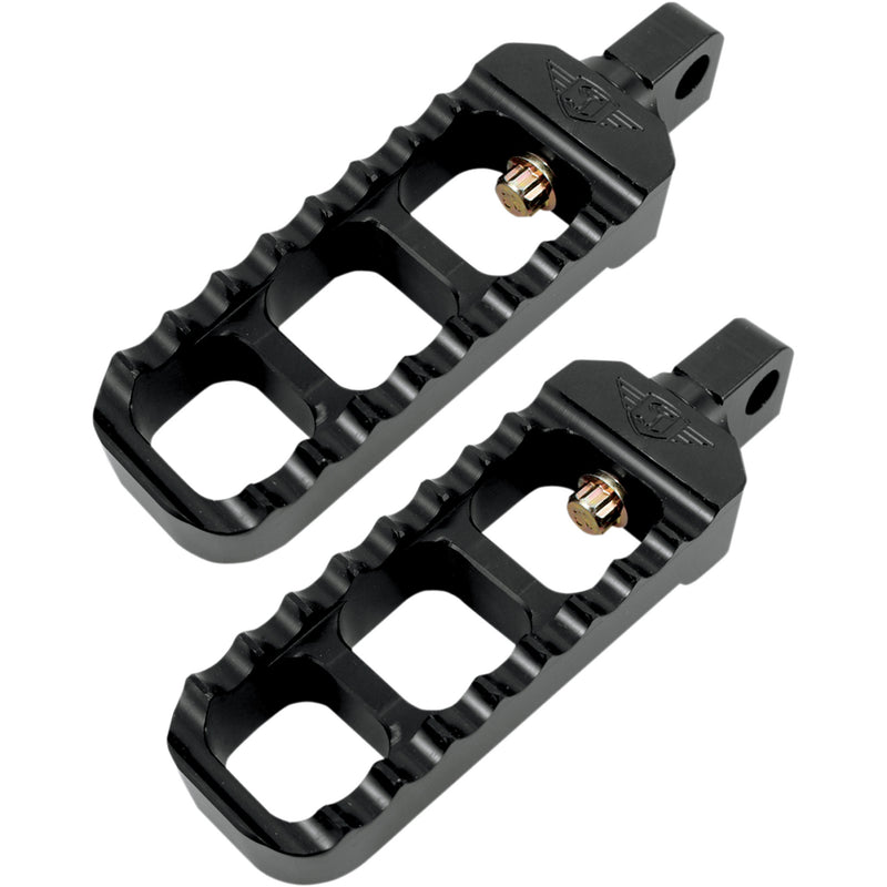 JOKER MACHINE 1620-1148 08-61-1B Adjustable Serrated Billet Footpegs - Black