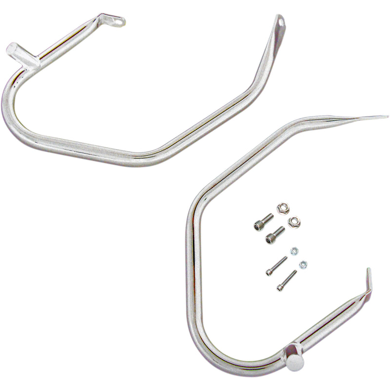 Drag Specialties Low-Profile Saddlebag Guards Saddlebag Guard Chrome - 0505-1565 For Harley Touring 2009-2013