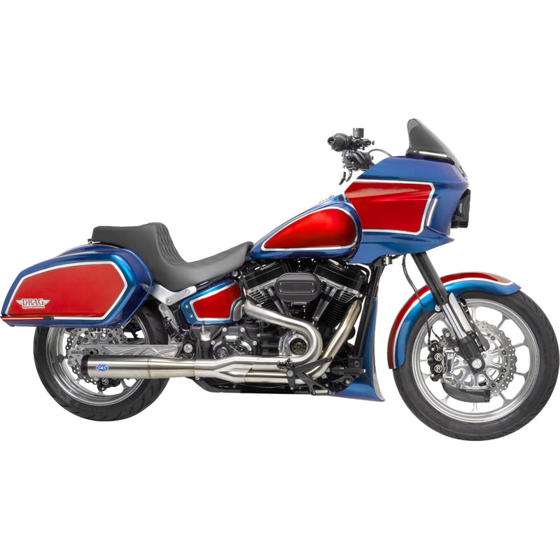 S&S Cycle 2-Into-1 Exhaust System - 550-0996B For Harley Softail 2018-2024