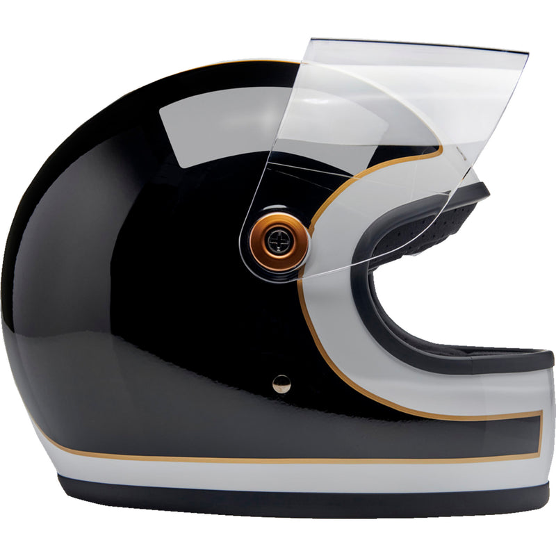 BILTWELL Gringo S Helmet Gloss - White/Black Tracker