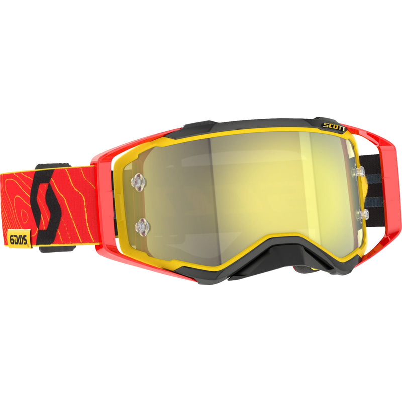SCOTT 2601-3808 423028-1648289 6DAYS® Spain Prospect Goggle Prospect Goggle - 6DAYS® Spain - Red/Yellow - Yellow Chrome