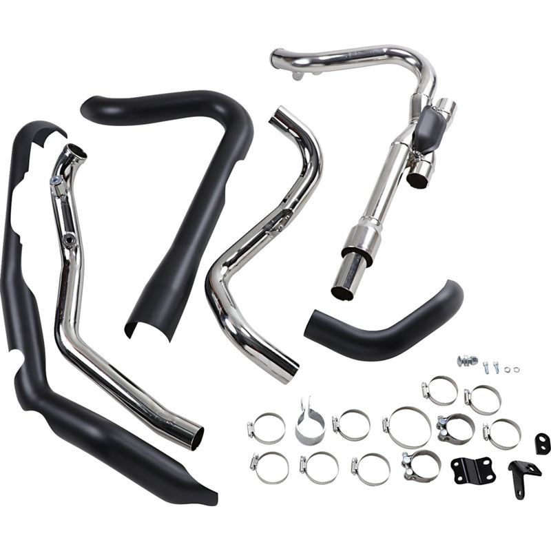 Cobra Pro Chamber 2-Into-2 Header System - 6255DBRB For Harley Touring 2017-2020
