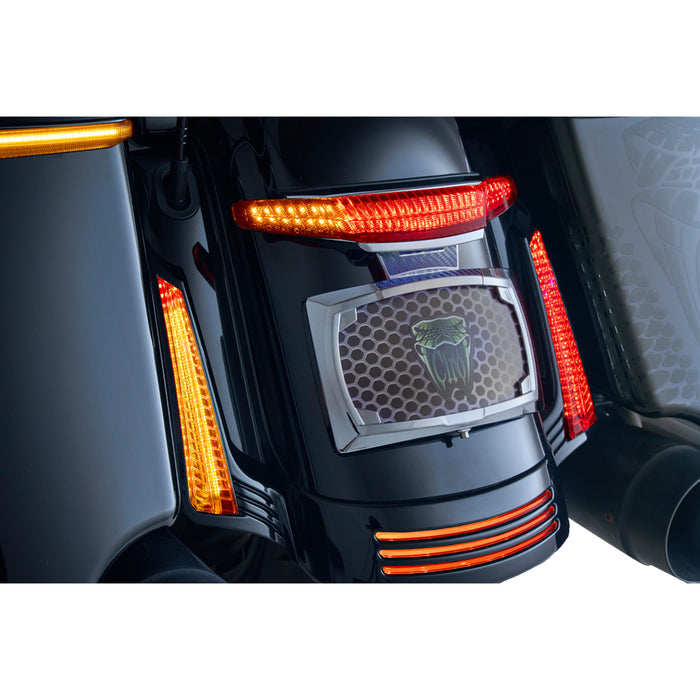 CIRO 2010-1497 40353 Latitude Tail Light & License Plate Holder with Lightstrike™ - Taillight/License Plate Holder - Light Smoke Lens - Chrome