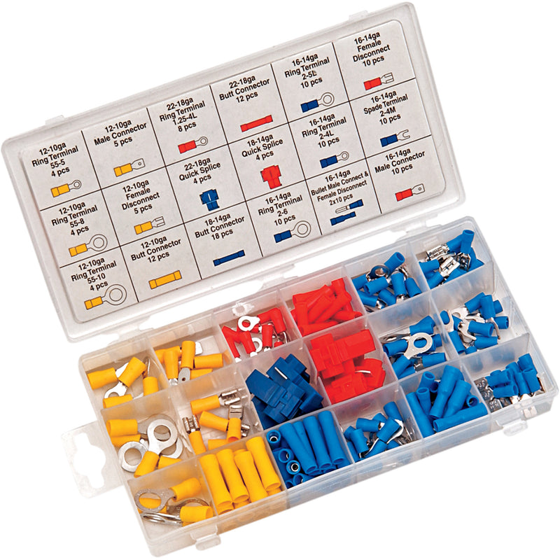 PERFORMANCE TOOL 2402-0090 W5213 160-Piece Wire Terminal Assortment Wire Terminal Assortment - 160-Piece