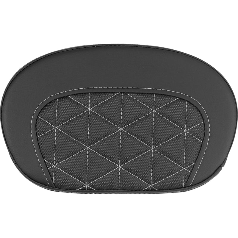 SADDLEMEN 0822-0714 061021105 Mini Contour Sissy Bar Pad tri-gripper - silver stitch