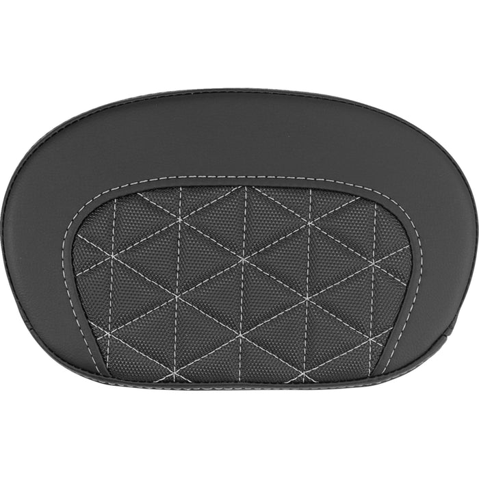 SADDLEMEN 0822-0714 061021105 Mini Contour Sissy Bar Pad tri-gripper - silver stitch