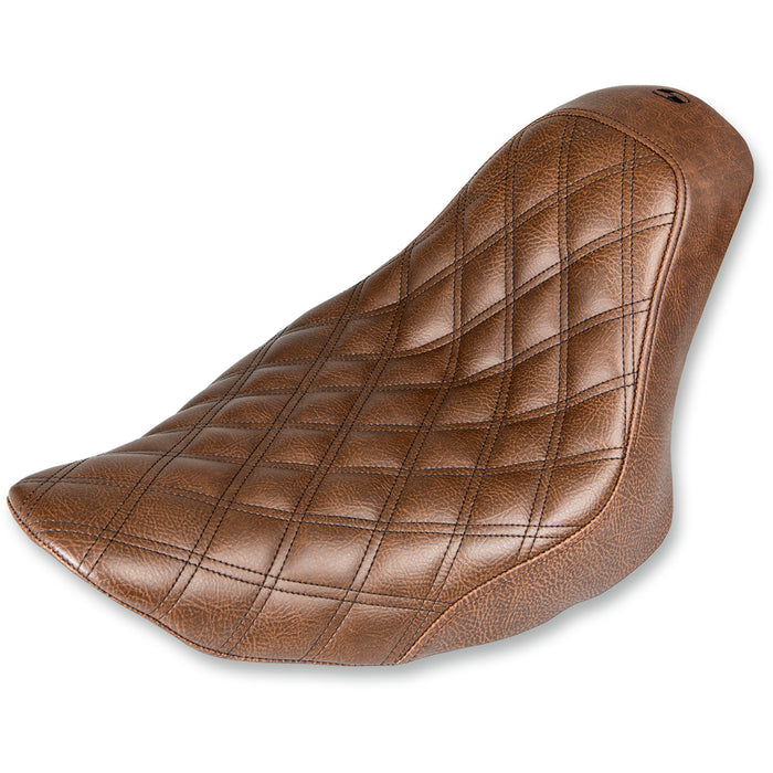 SADDLEMEN 0802-0915 806-12-002BLS Renegade Lattice Stitch Solo Seat - Lattice Stitched - Brown - FL/FX '06-'17