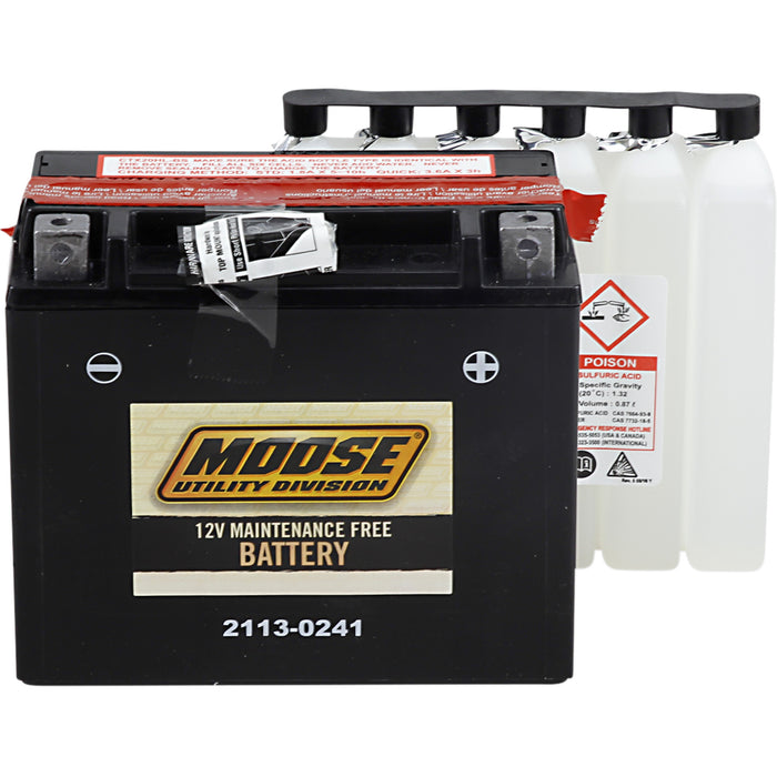 MOOSE OFFROAD 2113-0241 MTX20HL-BS AGM Maintenance-Free Battery AGM Battery - YTX20HL-BS