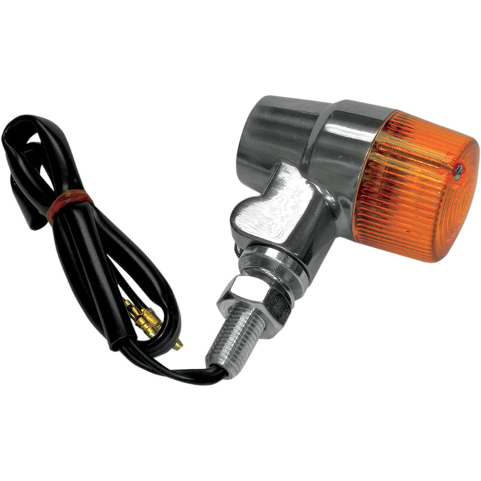 K&S TECHNOLOGIES 2040-1132 25-8602 Round Marker Lights Marker Light - Single Filament - Amber/Aluminum