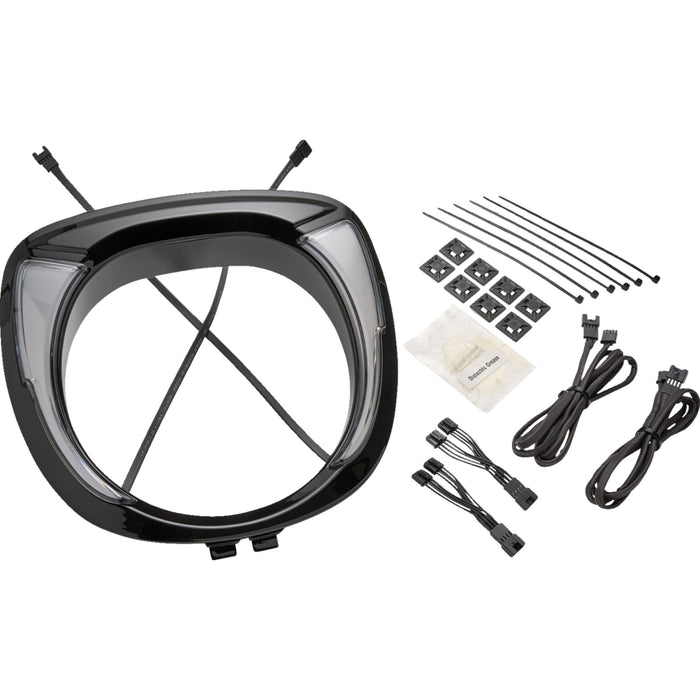 CIRO 2001-2919 46206 Headlight Bezel fang® - chieftain - black