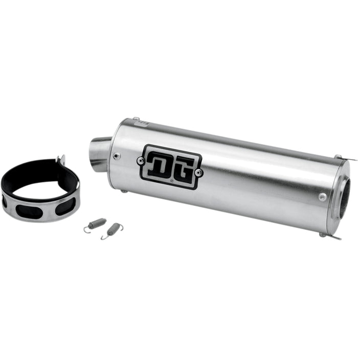 DG PERFORMANCE 1821-1348 02-9000 Universal 4-Stroke Muffler Universal Slip-On Exhaust - Round