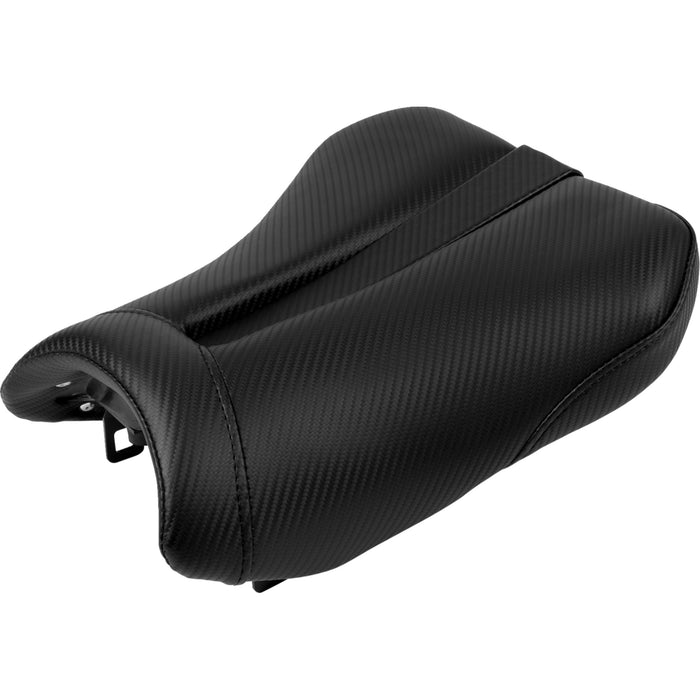 SADDLEMEN 0810-1116 0810-S029 Gel-Channel™ Track Carbon Fiber Sport Seat — Sport Gel Channel™ Track Carbon Fiber Sport Seat - Black - GSXR 600/750