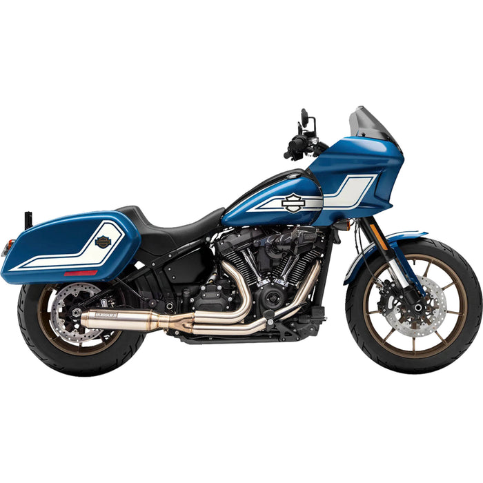 BASSANI XHAUST 1800-2556 1S78SS 2-into-1 Stainless Exhaust System with 4" Super Bike Muffler