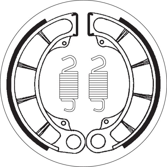 SBS 1723-0456 2059 Street Brake Shoes Brake Shoes - Honda