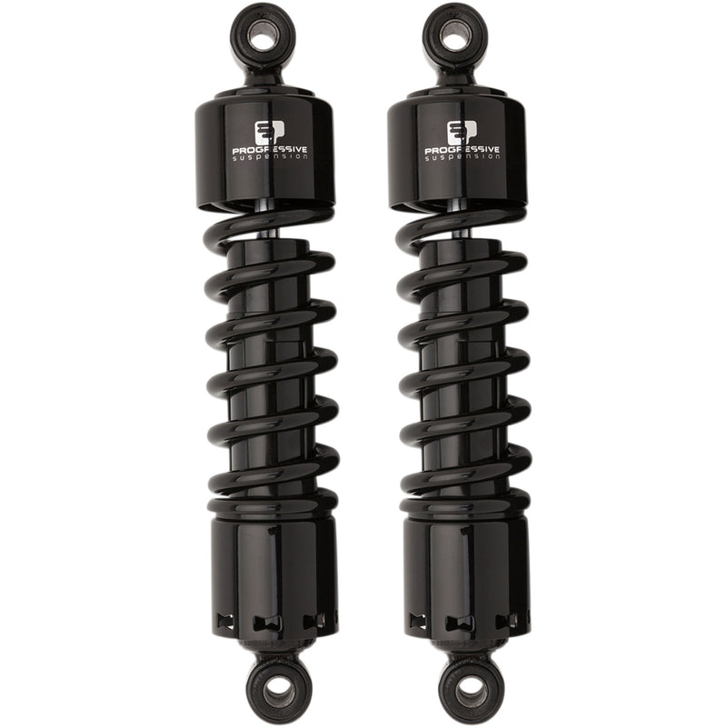 Progressive Suspension 412 Series Without Covers Shock Absorber - 412-4036B For Harley Motorcycles 1991-2017