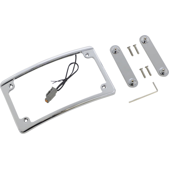 CUSTOM DYNAMICS 2030-1962 LPF-RAD-CVO-C Radius LED License Plate Frame for CVO™ - Chrome