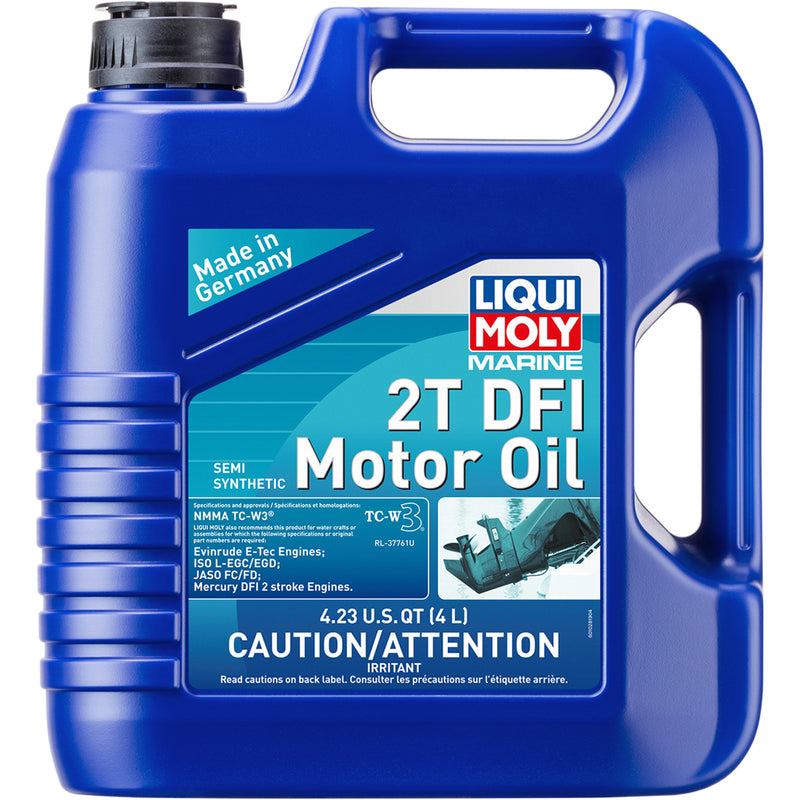 LIQUI MOLY 3602-0155 20518 Marine 2T DFI Semi-Synthetic Motor Oil Marine 2T DFI Motor Oil - 4 Liter