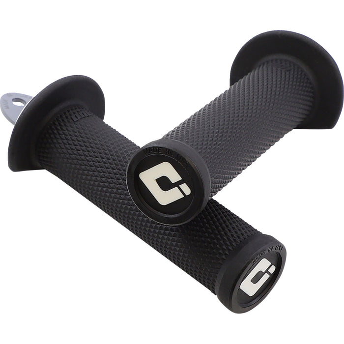 ODI 0630-2878 J33RFB-S Ruffian ATV/PWC Grips Grips - Ruffian - ATV/PWC - Black/Silver