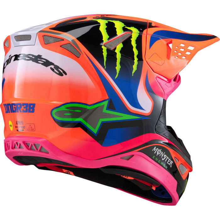 ALPINESTARS Supertech M10 Deegan Monster MIPS® Helmet - Gloss Orange Fluo/Purple/Pink Fluo