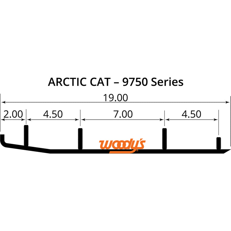 WOODY'S 4612-0003 EAT3-9750 Extender Trail III™ Flat-Top® Wear Bars Extender Trail III™ Flat-Top® Runner