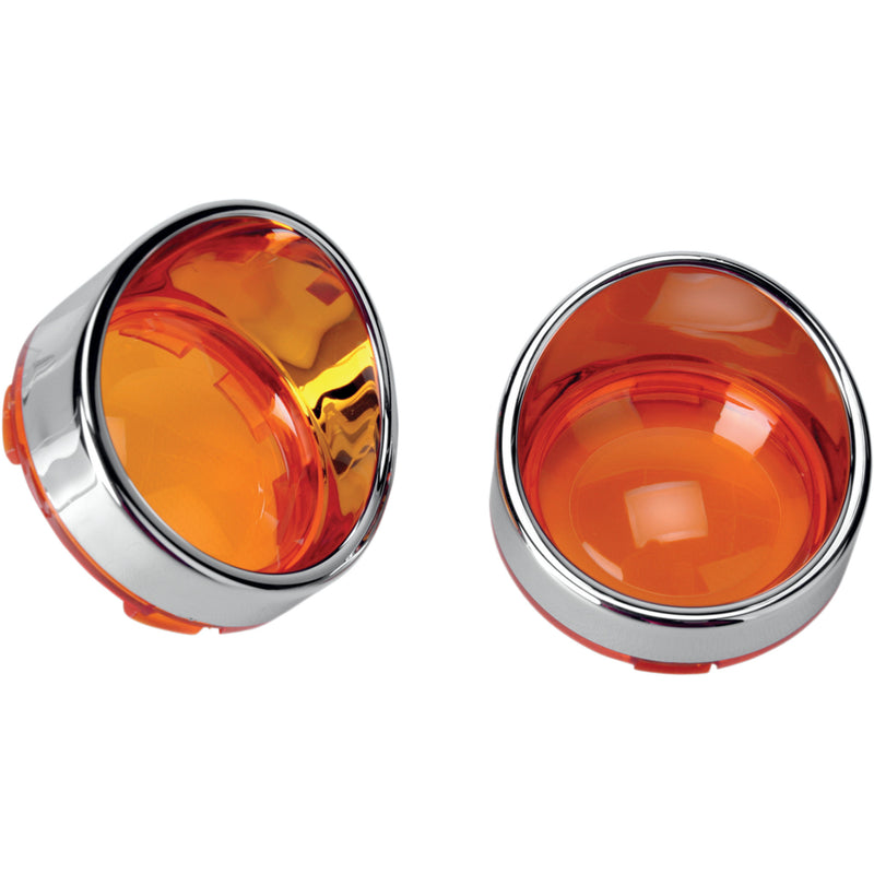 DRAG SPECIALTIES Visor-Style Bezel and Lens for Deuce-Style Turn Signals Bezel/Lenses
